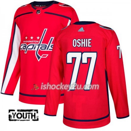 Børn NHL Washington Capitals Trøje T.J. Oshie 77 Adidas 2017-2018 Rød Authentic